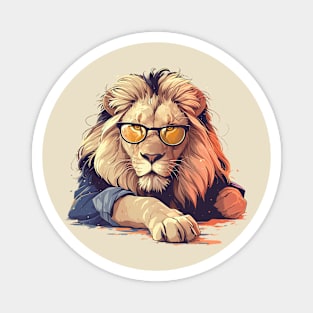 cool lion Magnet